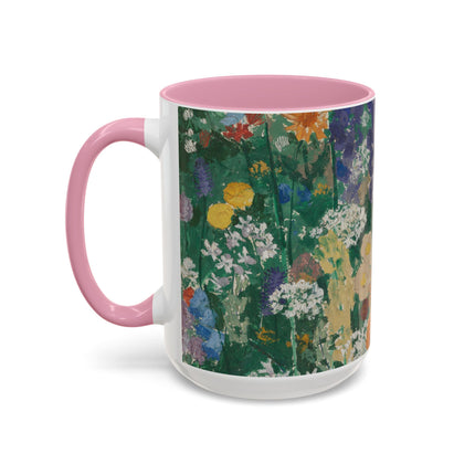 Flowers on the Mountain by August Babberger Colorful Mugs (11oz, 15oz)