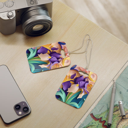 The Elegant Iris Flower Luggage Tags