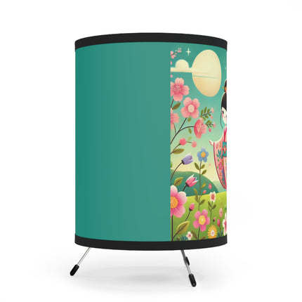 Geisha Fairy and the Hummingbird Blossom Tripod Lamp