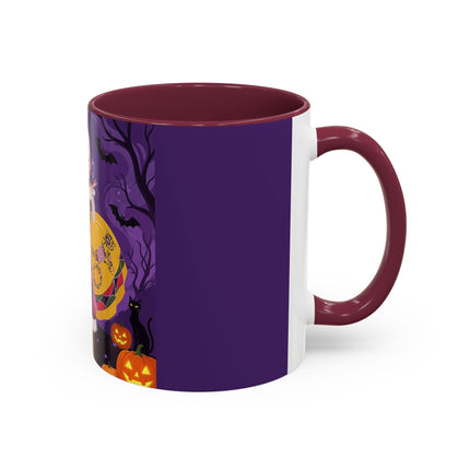 🎭🌹 The Harlequin Rose Masquerade Colorful Mug – Theatrical Halloween Romance