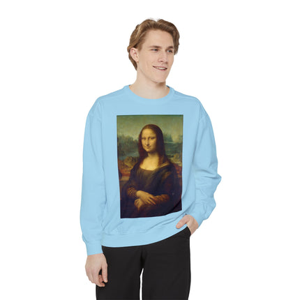 Mona Lisa by Leonardo da Vinci Unisex Garment-Dyed Sweatshirt