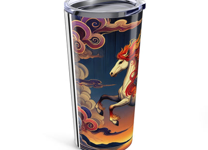 Flame-Winged Horse at Sunset Tumbler 20oz