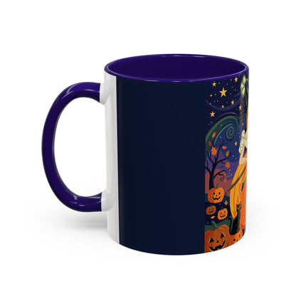 🧙‍♀️🎃 The Witch Of Pumpkin Moon Hollow Colorful Mug – Whimsical Halloween Magic