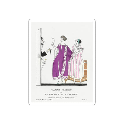 Jamais prêtes! (Never Ready!) by Charles Martin Die-Cut Stickers (5 Sizes)