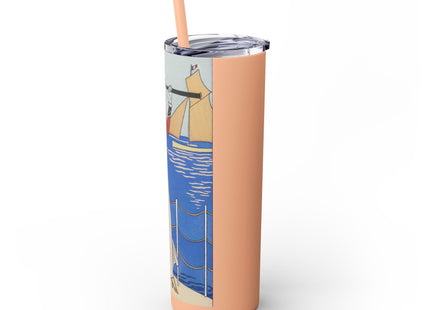 Costume de Yacht by George Barbier Skinny Tumbler with Straw, 20oz