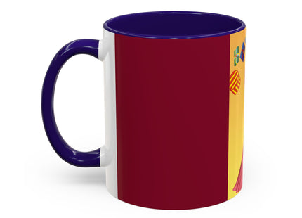Elegant Holiday Woman with Gifts Colorful Mugs (11oz, 15oz)