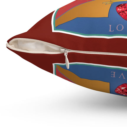 July & Ruby (from the Gem Series) by Sofia Chiostri Spun Polyester Square Pillow