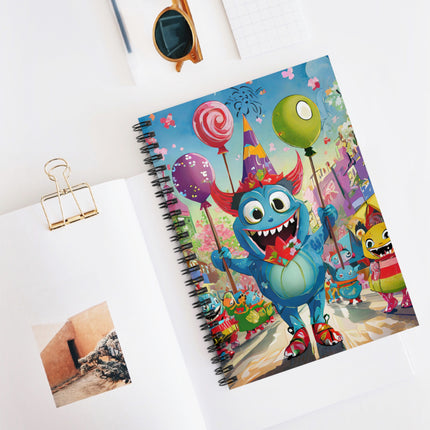 Monster Parade Madness Spiral Notebook - Ruled Line