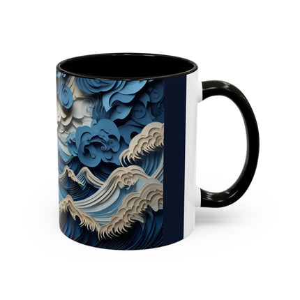 Dramatic Ocean with Crashing Waves Colorful Mugs (11oz, 15oz)