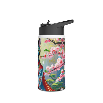 Cyberpunk Geisha Stainless Steel Water Bottle