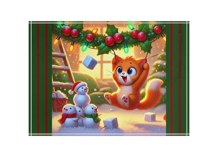 Naughty or Nice Kitten Christmas Scented Acrylic Art Block