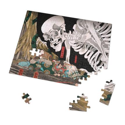 Mitsukuni Defying the Skeleton Spectre by Utagawa Kuniyoshi Puzzle (30, 110, 252 or 500-Piece)