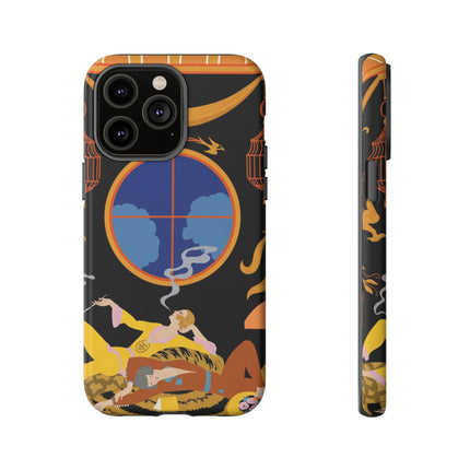 Art Deco Lounge Phone Case – Opulent Smoke & Timeless Glamour