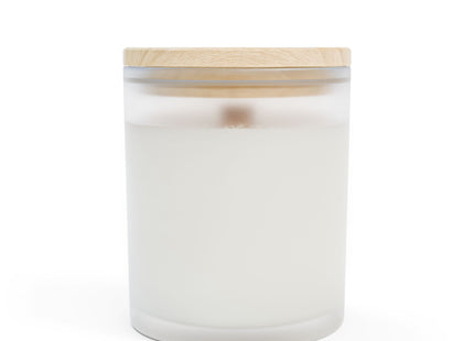Tibetan Dragon Above Kabuki Stage Frosted Glass Candle, 11oz