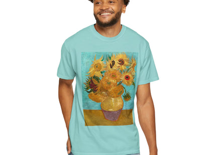 Vase with Twelve Sunflowers by Vincent van Gogh Unisex Garment-Dyed T-shirt