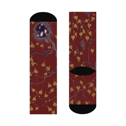 Art Nouveau Flower Pattern by Émile-Alain Séguy Cushioned Crew Socks
