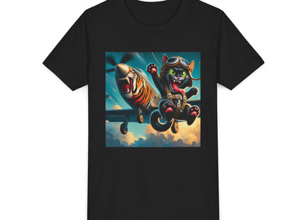 Parachuting Cat Commando Youth Short Sleeve Tee