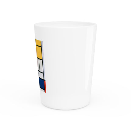 Composition with Red, Yellow, Blue, and Black by Piet Mondrian Ceramic Shot Glass
