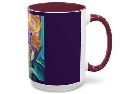 The Elegant Iris Flower Colorful Mugs (11oz, 15oz)