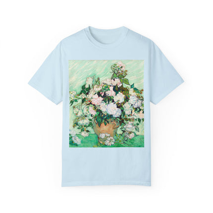 Roses by Vincent Van Gogh Unisex Garment-Dyed T-shirt