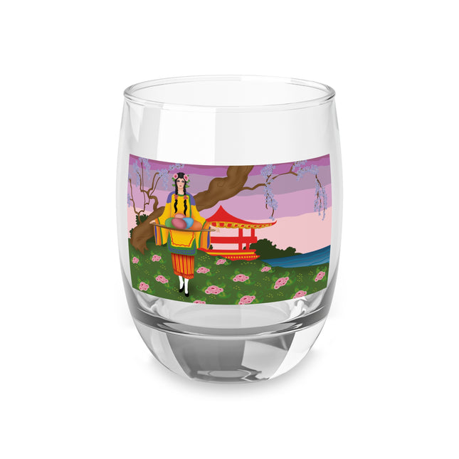Elegance and Blooms Whiskey Glass