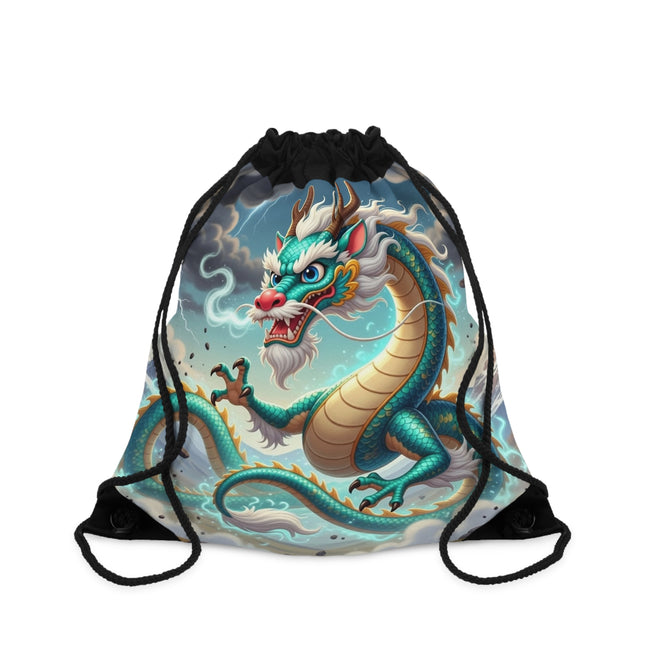 The Tibetan Dragon in Battle Drawstring Bag – Power, Motion & Mythic Energy