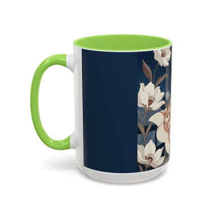 🌸✨ The Midnight Magnolia Masquerade Colorful Mug – Art Deco Nocturne