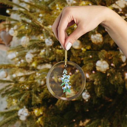 Bellflower botanical illustration by Pierre-Joseph Redouté Glass Ornament