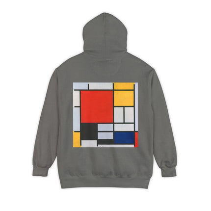 Composition with Red, Yellow, Blue, and Black by Piet Mondrian Unisex Garment-Dyed Hoodie