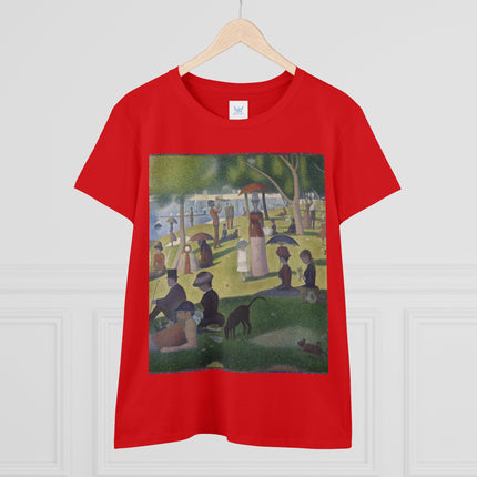 A Sunday on La Grande Jatte by Georges Seurat Women's Midweight Cotton Tee