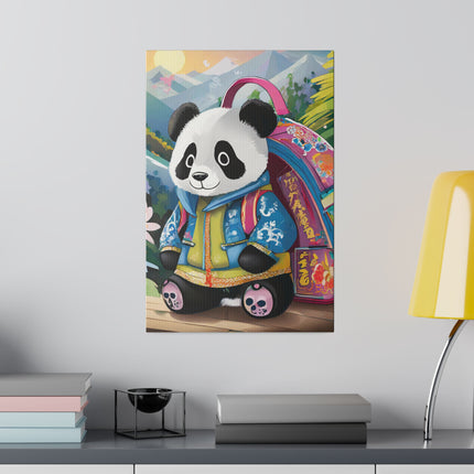 Baby Panda Matte Canvas, Stretched, 0.75"