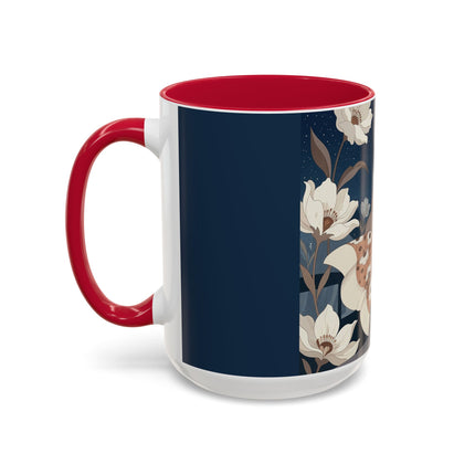 🌸✨ The Midnight Magnolia Masquerade Colorful Mug – Art Deco Nocturne