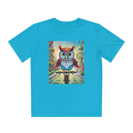 Cycling Owl Youth Competitor Tee – Urban Adventure & Playful Energy