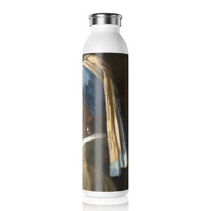 Girl with a Pearl Earring by Johannes Vermeer Slim Water Bottle