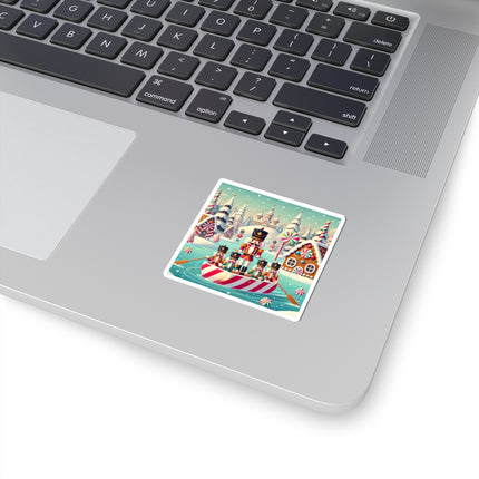 Nutcracker Candy-Striped Adventure Kiss-Cut Stickers (4 Sizes)