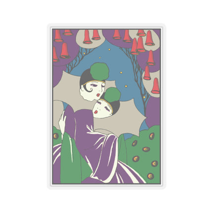 Two Pierrots Kiss-Cut Stickers (4 Sizes)