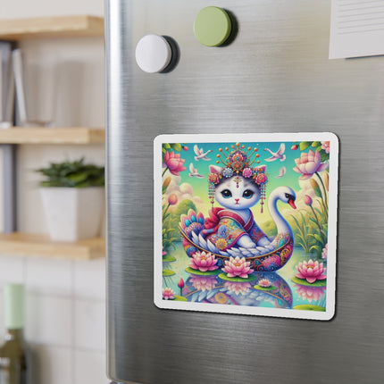 Geisha Kitten’s River Voyage Die-Cut Magnets (5 Sizes)