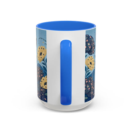 🌼🦋 The Enchanted Butterfly Garden Promenade Colorful Mug – Art Deco Floral Whimsy