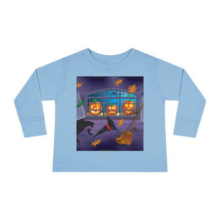 Whimsical Halloween Mischief Toddler Long Sleeve Tee