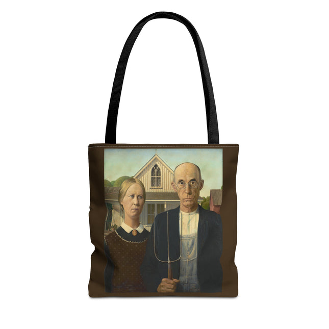 American Gothic by Grant Wood Tote Bag (AOP)