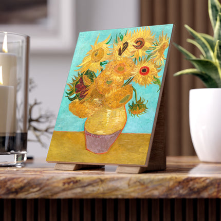 Vase with Twelve Sunflowers by Vincent Van Gogh Ceramic Tile