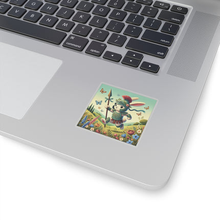 Rabbit Gladiator Kiss-Cut Stickers (4 Sizes)