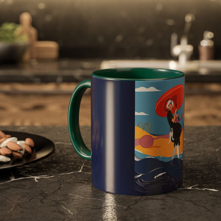 Beachside Promenade Colorful Mugs – Chic Summer Stroll & Coastal Glamour