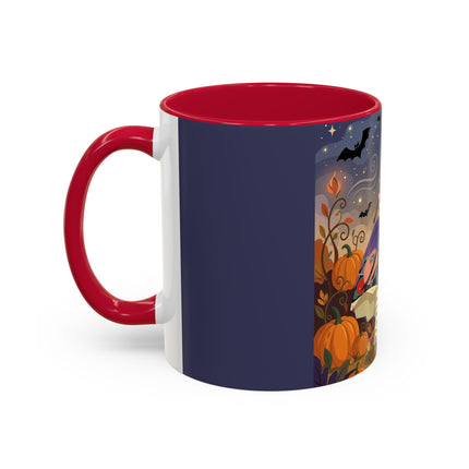 🌙🎃 The Moonlit Garden Walk Colorful Mug – Elegant Halloween Charm