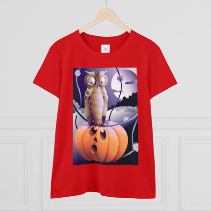 The Startled Pumpkin Women's Midweight Cotton Tee