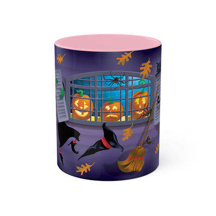Whimsical Halloween Mischief Colorful Mugs, 11oz