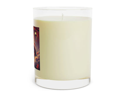 Regal Crimson Crane in the Autumn Mist Scented Candle - Full Glass, 11oz