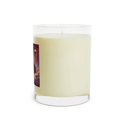 Regal Crimson Crane in the Autumn Mist Scented Candle - Full Glass, 11oz