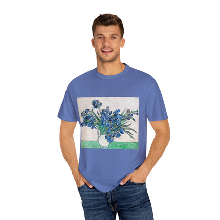 Irises by Vincent Van Gogh Unisex Garment-Dyed T-shirt