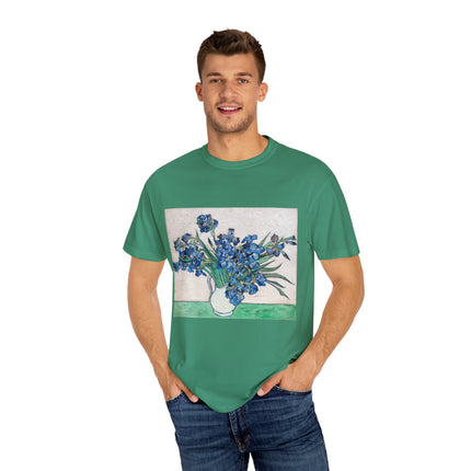 Irises by Vincent Van Gogh Unisex Garment-Dyed T-shirt